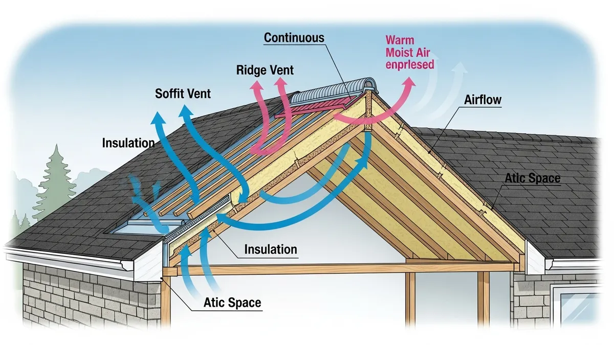 Pourquoi la ventilation d'entretoit est cruciale pour ta toiture